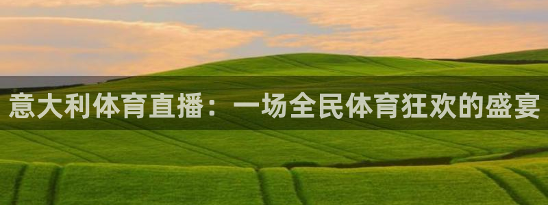 意大利体育直播：一场全民体育狂欢的盛宴